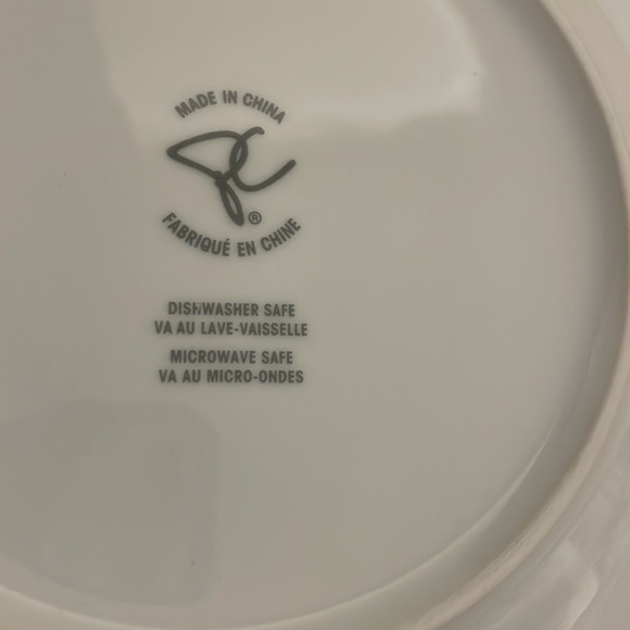 PC Christmas Tree Red & White set of 6 plates polka dots bunny d/w & micro safe - Picture 6 of 7